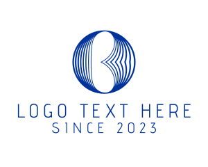 Wave - Professional Blue Letter B logo design
