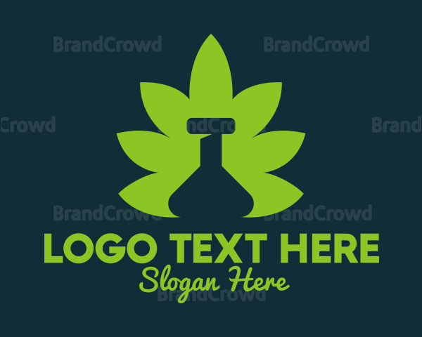 Marijuana Leaf Bong Logo