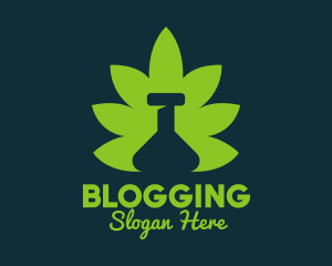 Leaf - Marijuana Leaf Bong logo design
