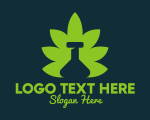 Marijuana Leaf Bong Logo