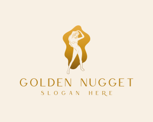 Golden Woman Nude logo design