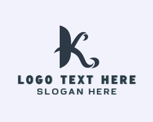 Letter K - Brand Artisan Boutique Letter K logo design
