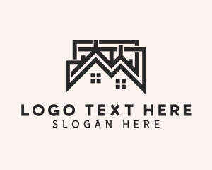 Leasing - Construction Roof Repair logo design