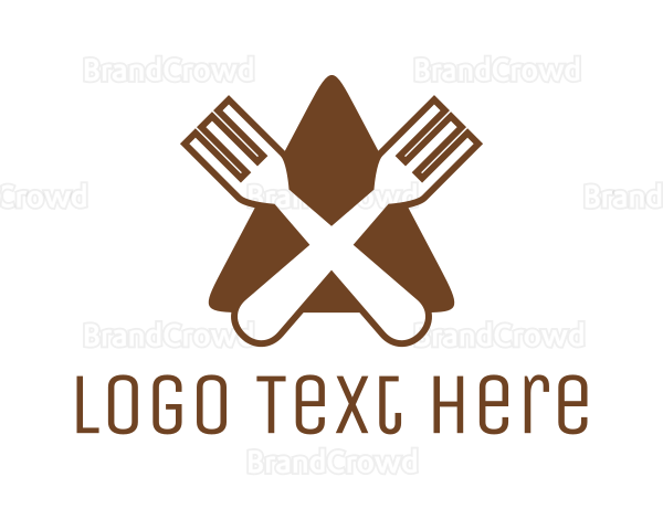 Triangle Fork Eat Restaurant Logo