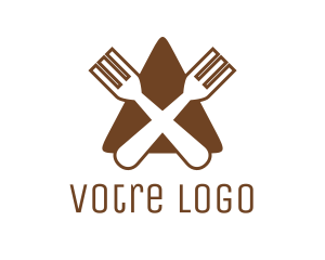 Triangle Fork Eat Restaurant Logo