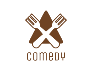 Triangle Fork Eat Restaurant Logo