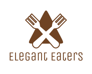 Silverware - Triangle Fork Eat Restaurant logo design