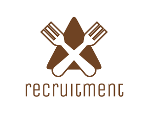 Triangle Fork Eat Restaurant logo design