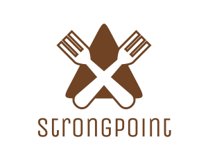 Lunch - Triangle Fork Eat Restaurant logo design