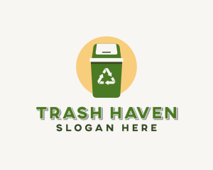 Recycling Trash Bin logo design