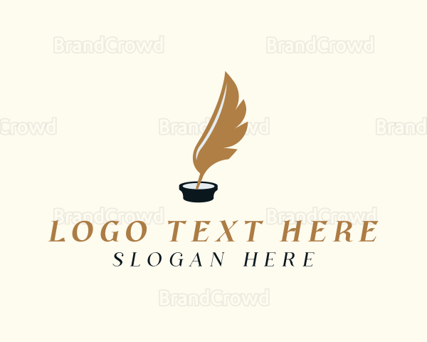Feather Quill Stationery Author Logo