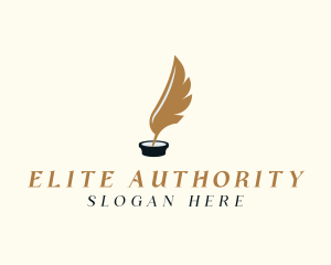 Feather Quill Stationery Author logo design