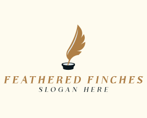 Feather Quill Stationery Author logo design