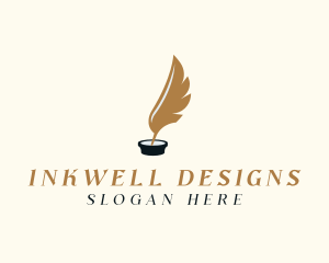 Stationery - Feather Quill Stationery Author logo design