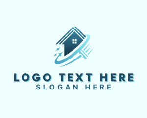 Sanitation - Housekeeper Clean Squeegee logo design