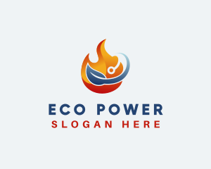 Renewable Energy - Flame Leaf Energy logo design