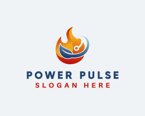 Energy - Flame Leaf Energy logo design