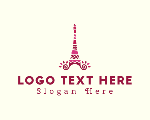 French - Cake Eiffel Tower logo design