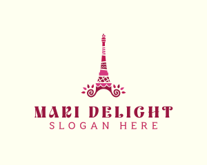 Cake Eiffel Tower logo design