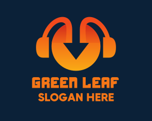 Orange Arrow Headphones Logo