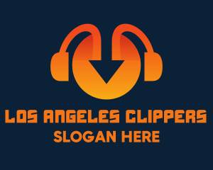 Orange Arrow Headphones Logo