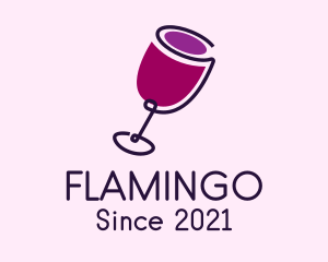 Alcoholic - Wine Drink Glass logo design