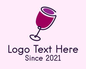 Brandy Glass - Wine Drink Glass logo design