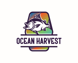 Fisherman Fishing Angler logo design