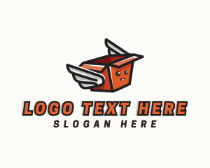 Express - Winged Box Logistics logo design