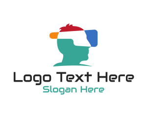 Virtual - Virtual Reality Headset logo design