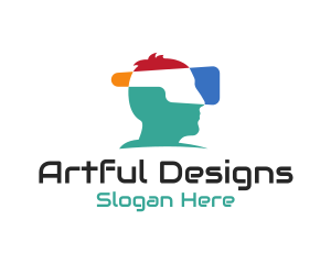 Virtual Reality Headset logo design