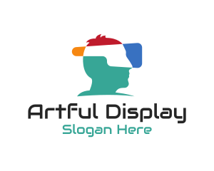 Virtual Reality Headset logo design