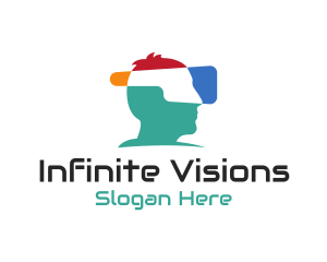 Visionary - Virtual Reality Headset logo design