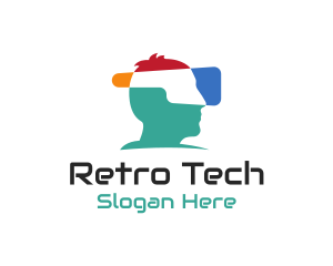 Virtual Reality Headset logo design