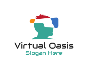 Virtual Reality Headset logo design