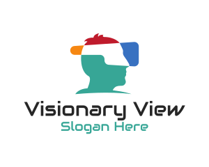 Virtual Reality Headset logo design