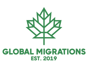 Immigration - Polygon Canada Leaf logo design