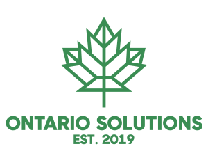 Ontario - Polygon Canada Leaf logo design