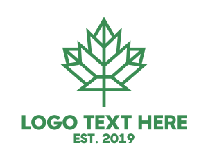Nationality - Polygon Canada Leaf logo design