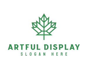 Geometric Maple Leaf logo design