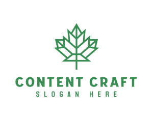 Geometric Maple Leaf logo design