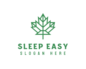 Geometric Maple Leaf logo design