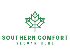 Geometric Maple Leaf logo design