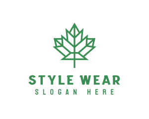 Geometric Maple Leaf logo design