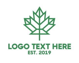 Polygon Canada Leaf logo design