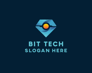 Robot Diamond Tech  logo design