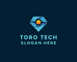 Robot Diamond Tech  logo design