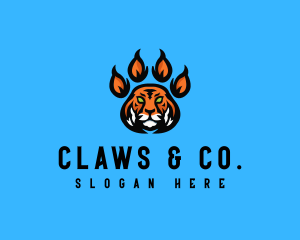 Fierce Tiger Paw logo design