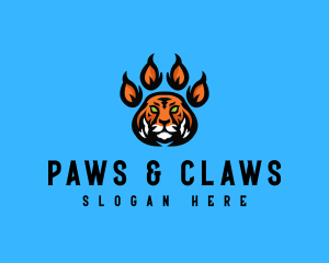 Fierce Tiger Paw logo design