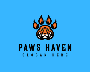 Fierce Tiger Paw logo design